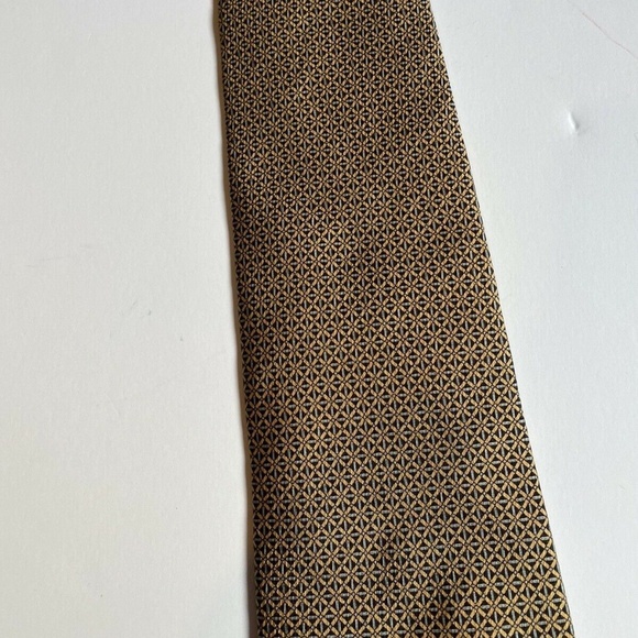 Nautica Men Tie Gold/Purple 100% Silk Made In Mexico - Picture 4 of 12
